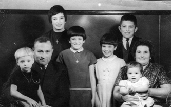 Het gezinVan Acker in het jaar 1965